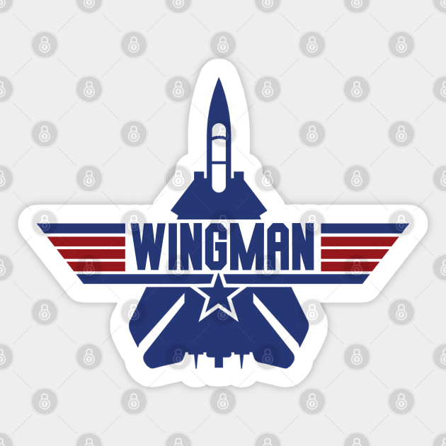 Wingman Top Gun Sticker TeePublic